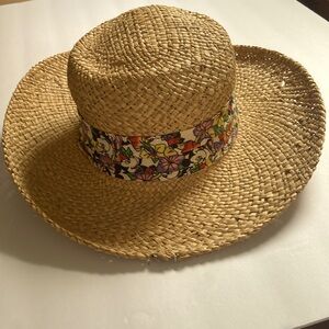 VTG Goofys Hat Co. 90s Mickey Hawaiian Themed Straw Sun Hat. #Disney #strawhat
